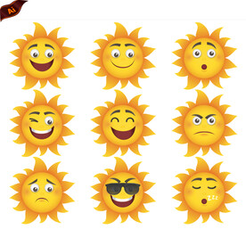 太阳卡通插画