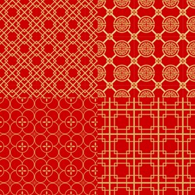 国风传统无缝拼接AI矢量图案