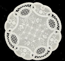 欧式复古圆形蕾丝透明PNG素材