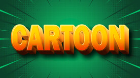 卡通立体特效字效果PSD模板