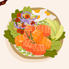 沙拉插画