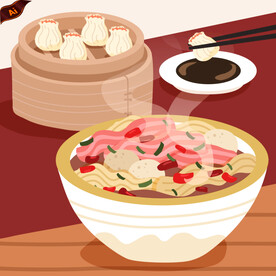 烧麦面条