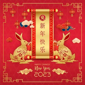 新年兔年贺岁2023主题贺岁素