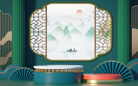 国风产品背景