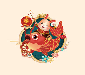 兔年素材2023年新春年年有鱼