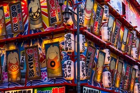 日本特色相扑招牌墙