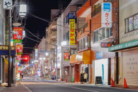 日本东京板桥街景夜景