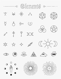 神秘几何纹身图案