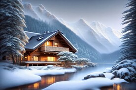  雪景插画