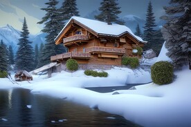 雪景插画 