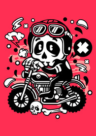 骷髅摩托海报