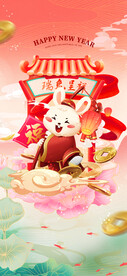 兔年晚会海报