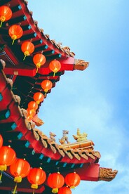 中国风建筑灯笼