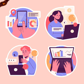 办公互联网插画