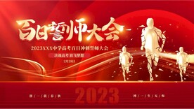 高考百日誓师大会展板