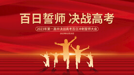 高考百日誓师大会展板