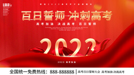 高考百日誓师大会展板