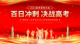 高考百日誓师大会展板