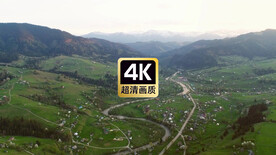 山谷乡村小镇美景