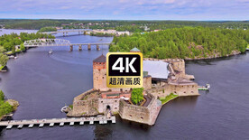 海上古堡丛林美景