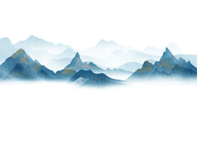 水墨远山素材