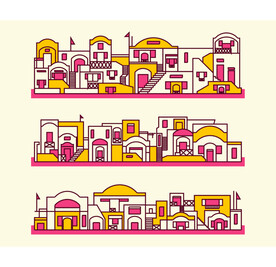 线性建筑插画