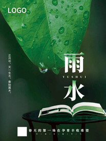 雨水节气海报
