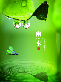 雨水节气海报