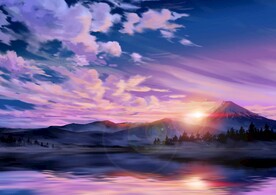 梦幻山水蓝天