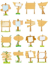 木纹木牌指示牌