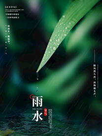 雨水节气海报