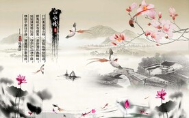  新中式背景墙
