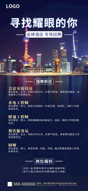 酒店招聘海报