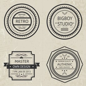 复古徽章图标矢量素材