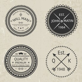 复古徽章图标矢量素材