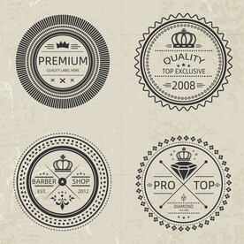 复古徽章图标矢量素材