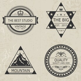 复古徽章图标矢量素材