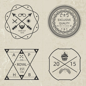 复古徽章图标矢量素材