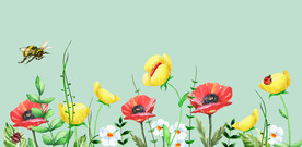 水彩花朵手绘鲜花PSD分层素材