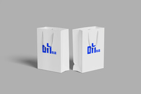 纸质白色购物袋手提袋PSD样机