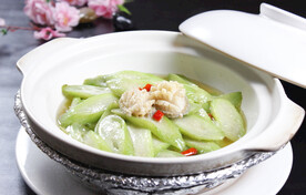 土丝瓜酿鲜鲍