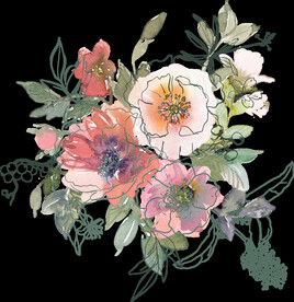 水彩鲜花