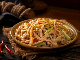 铁板榨菜肉丝