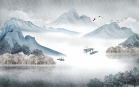 山水水墨画