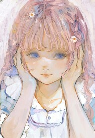 头缀鲜花的女孩