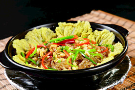小豆芽炒粉条 