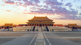 傍晚北京故宫