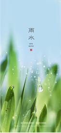 雨水节气海报
