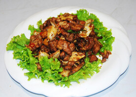 烤蒜拌羊肉