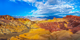 蓝天白云山地景观风光摄影